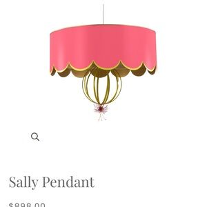 Sally Pendant Light - Pink and Gold